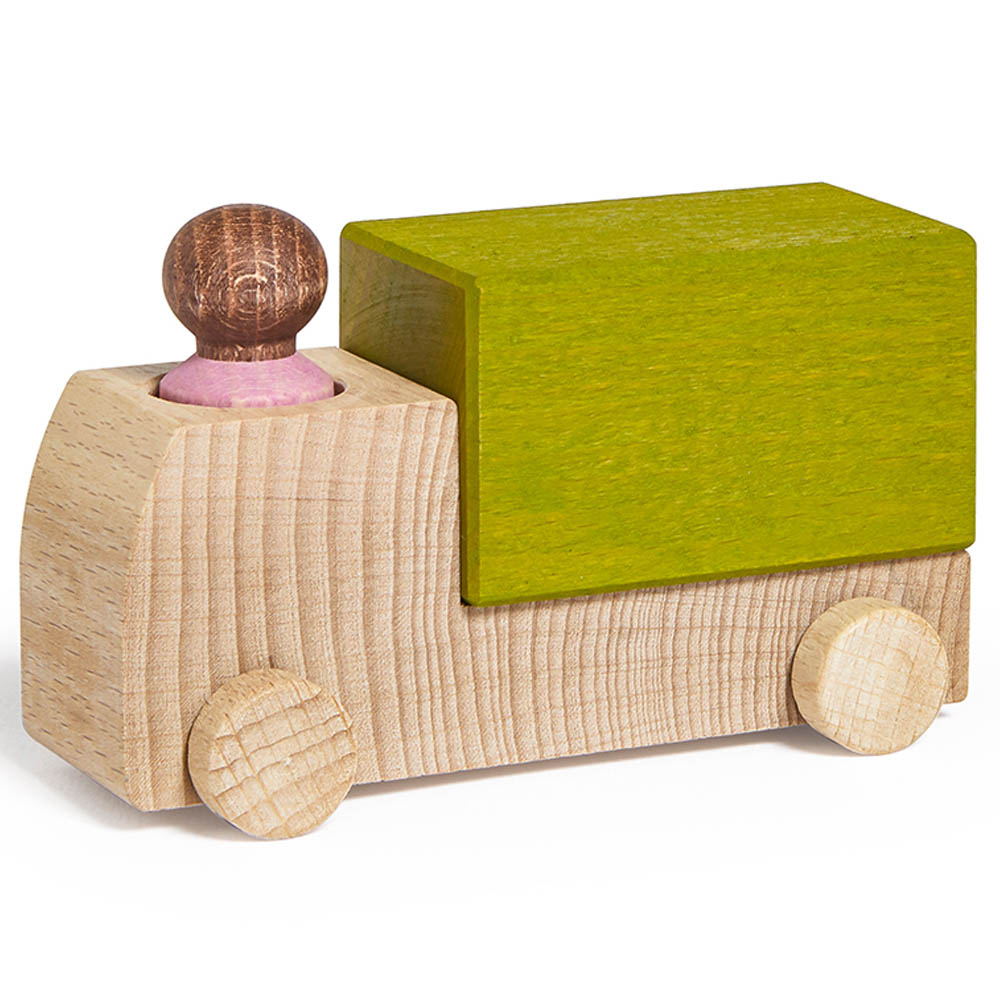 Lubulona - Wooden Truck With Driver - Lime
