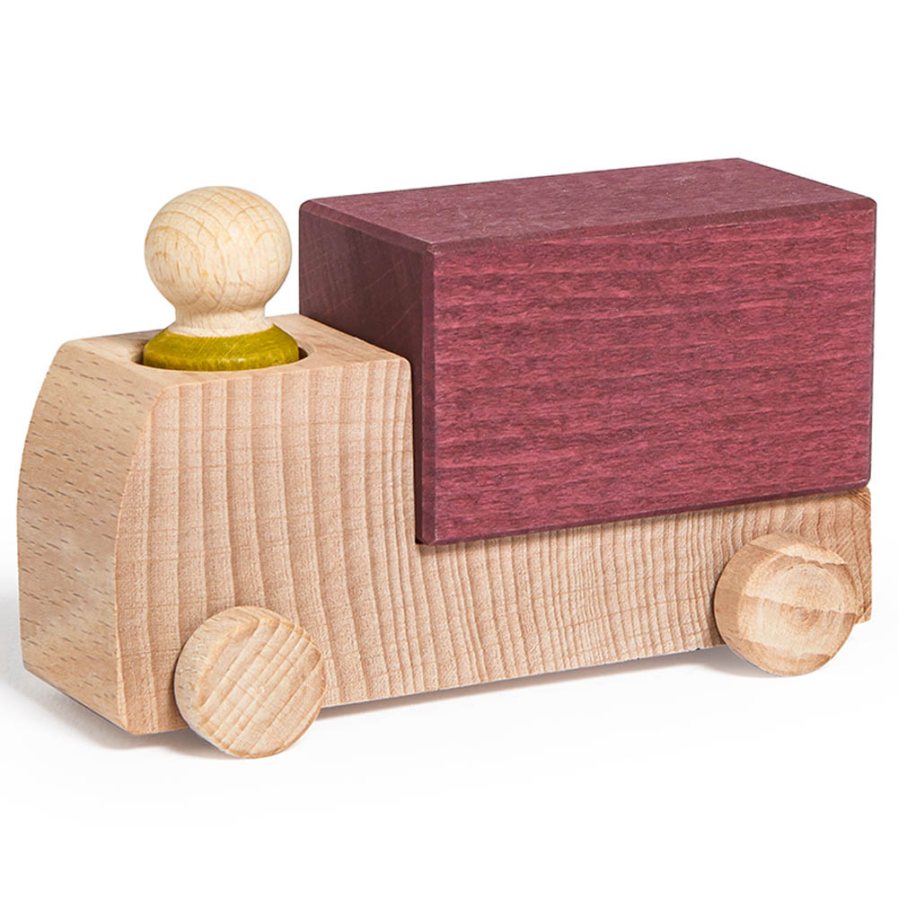 Lubulona - Wooden Truck With Driver - Plum