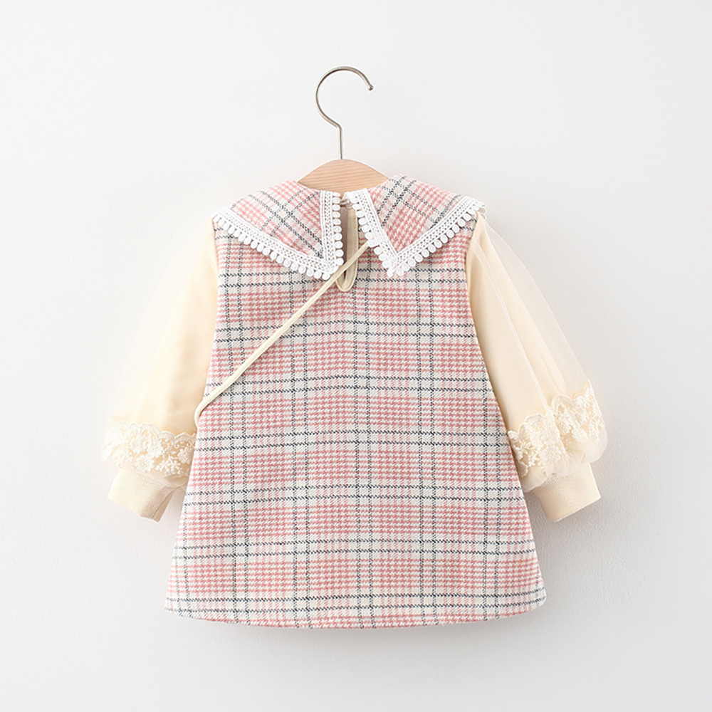Sugar Rush A-line Dress Checked - Pink