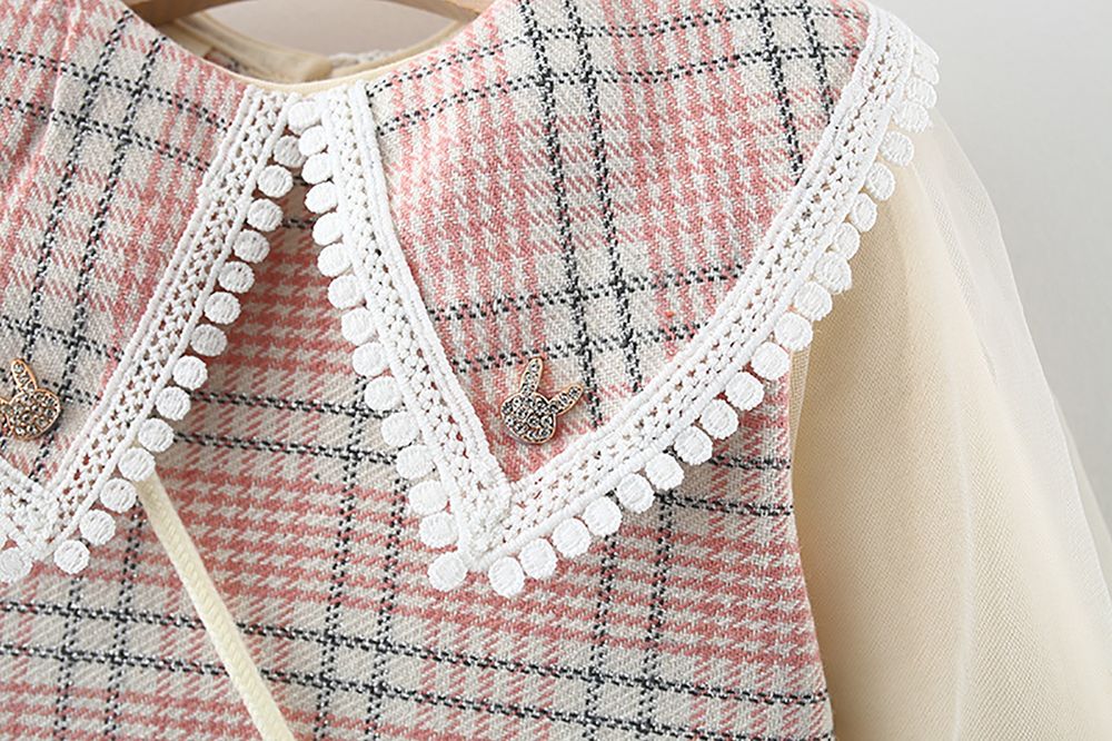 Sugar Rush A-line Dress Checked - Pink