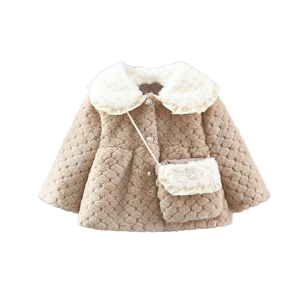 Sugar Rush Solid Overcoat Peter Pan Collar 2 Pcs - White