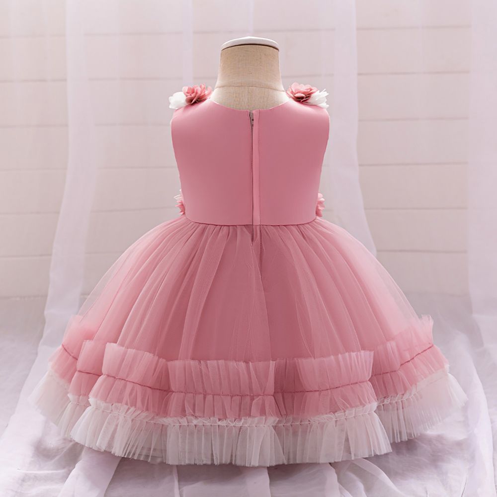Sugar Rush Girl's Embellished Party Dress - Pink
