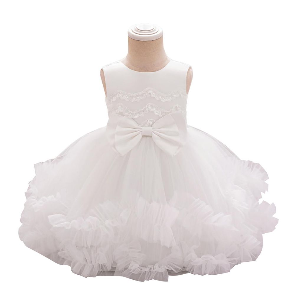Sugar Rush Girl's Embellished Party Dress - White