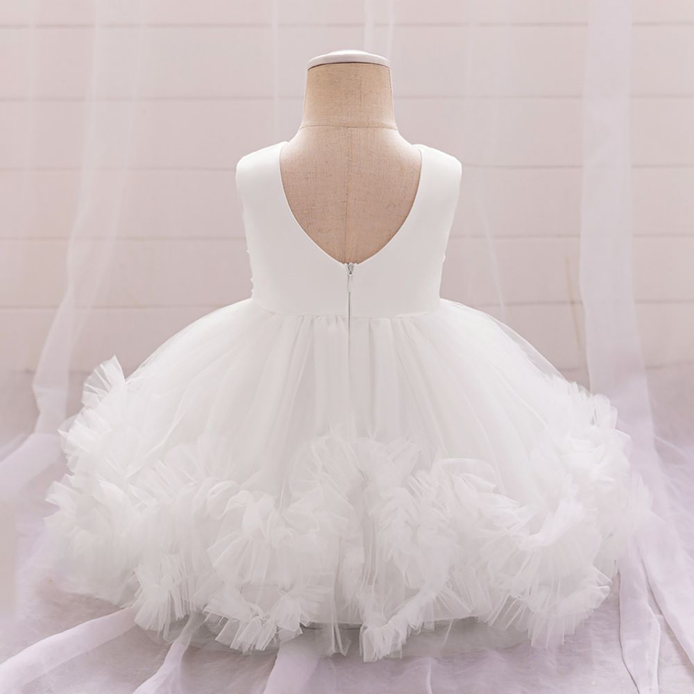 Sugar Rush Girl's Embellished Party Dress - White