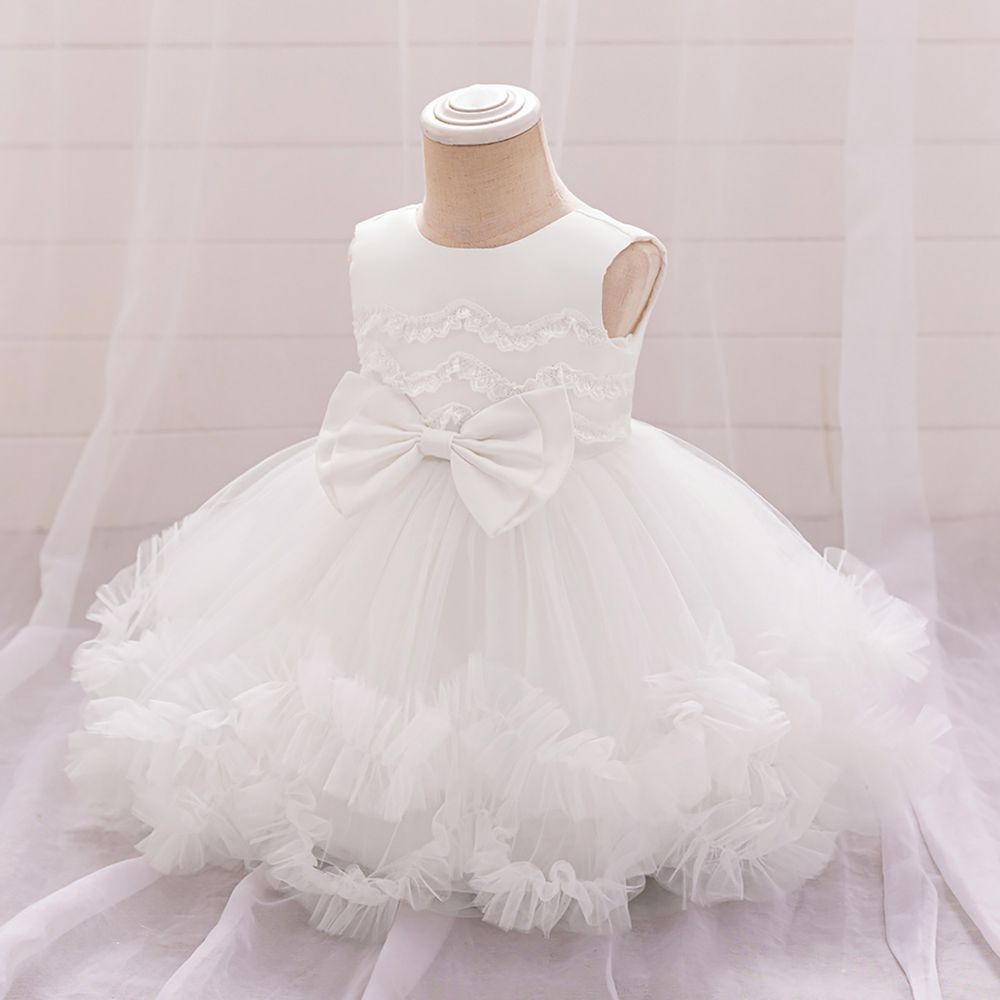 Sugar Rush Girl's Embellished Party Dress - White