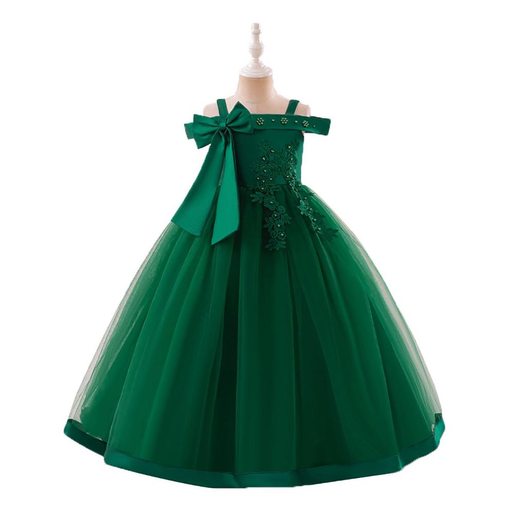Sugar Rush Embellished Off-Shoulder Party Dress - Green