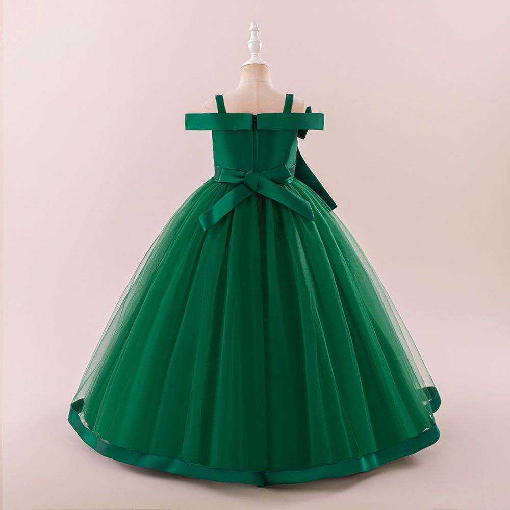 Sugar Rush Embellished Off-Shoulder Party Dress - Green