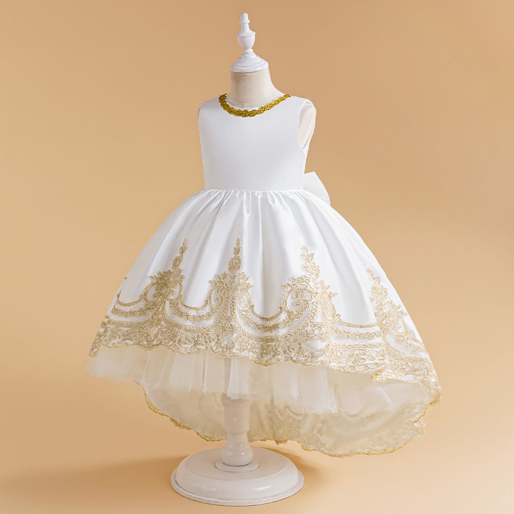 Sugar Rush Sleeveless Embellished Party Dress - White