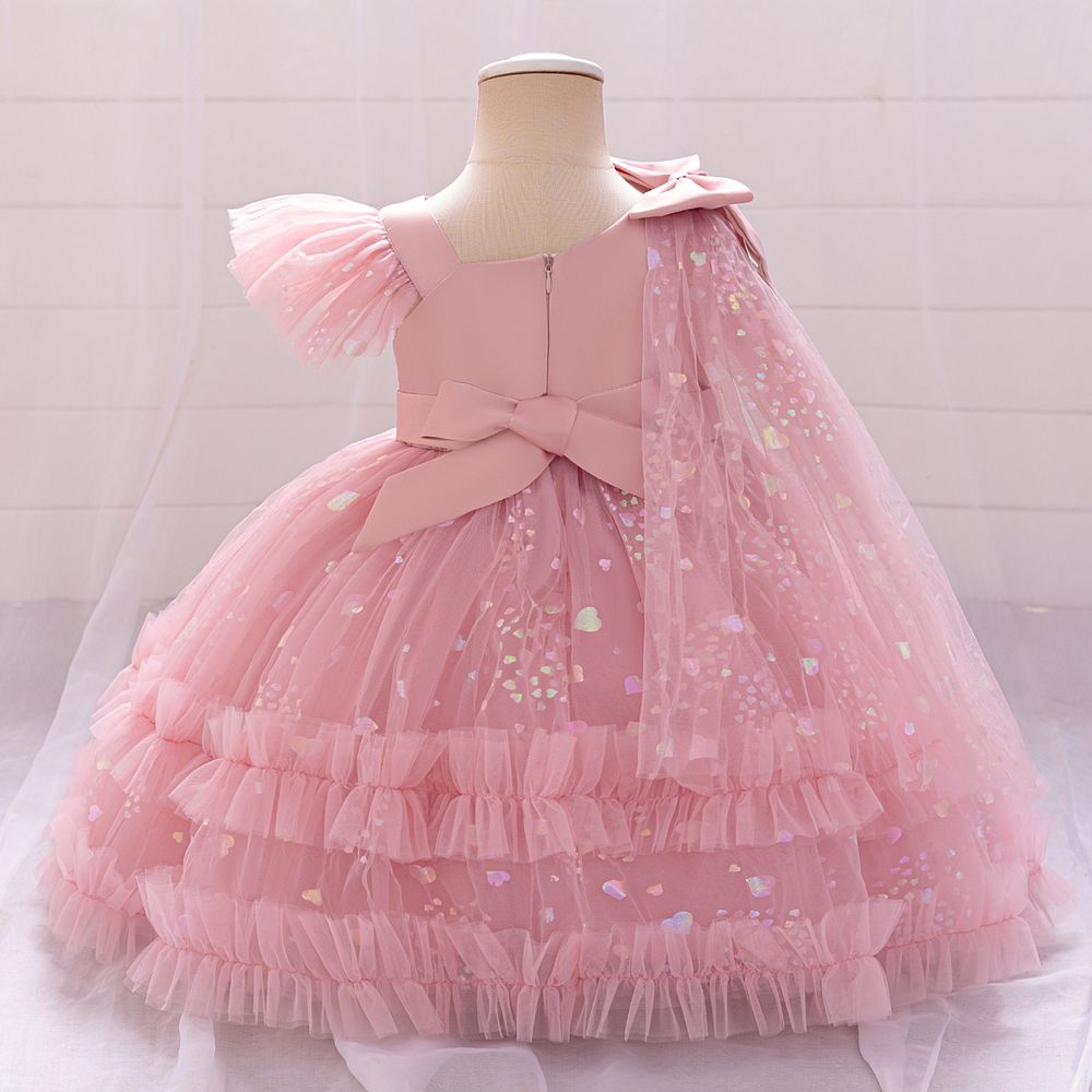 Sugar Rush Cold Shoulder Embellished Party Dress - Pink