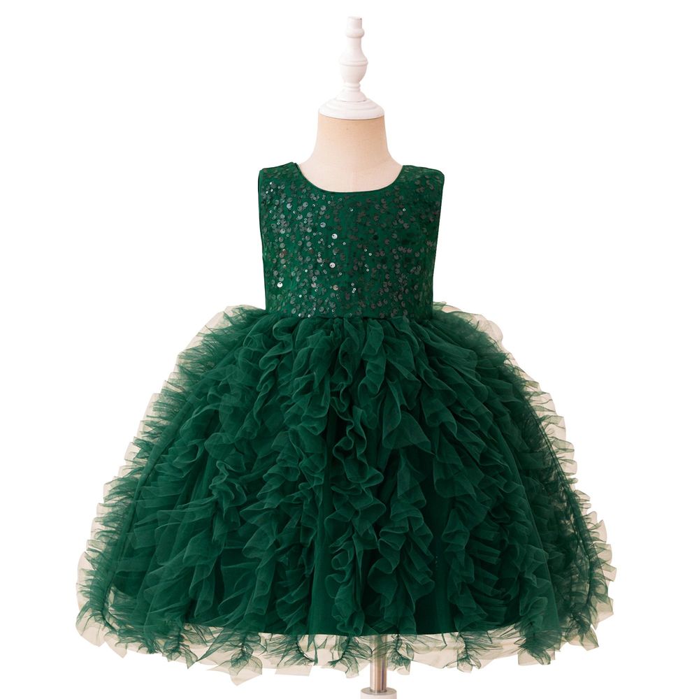 Sugar Rush Embellished Sleeveless Party Dress - Green