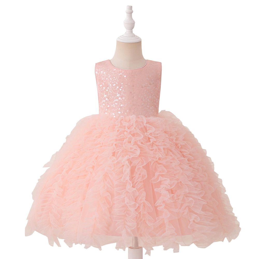Sugar Rush Sequin Detail Sleeveless Party Dress - Pink