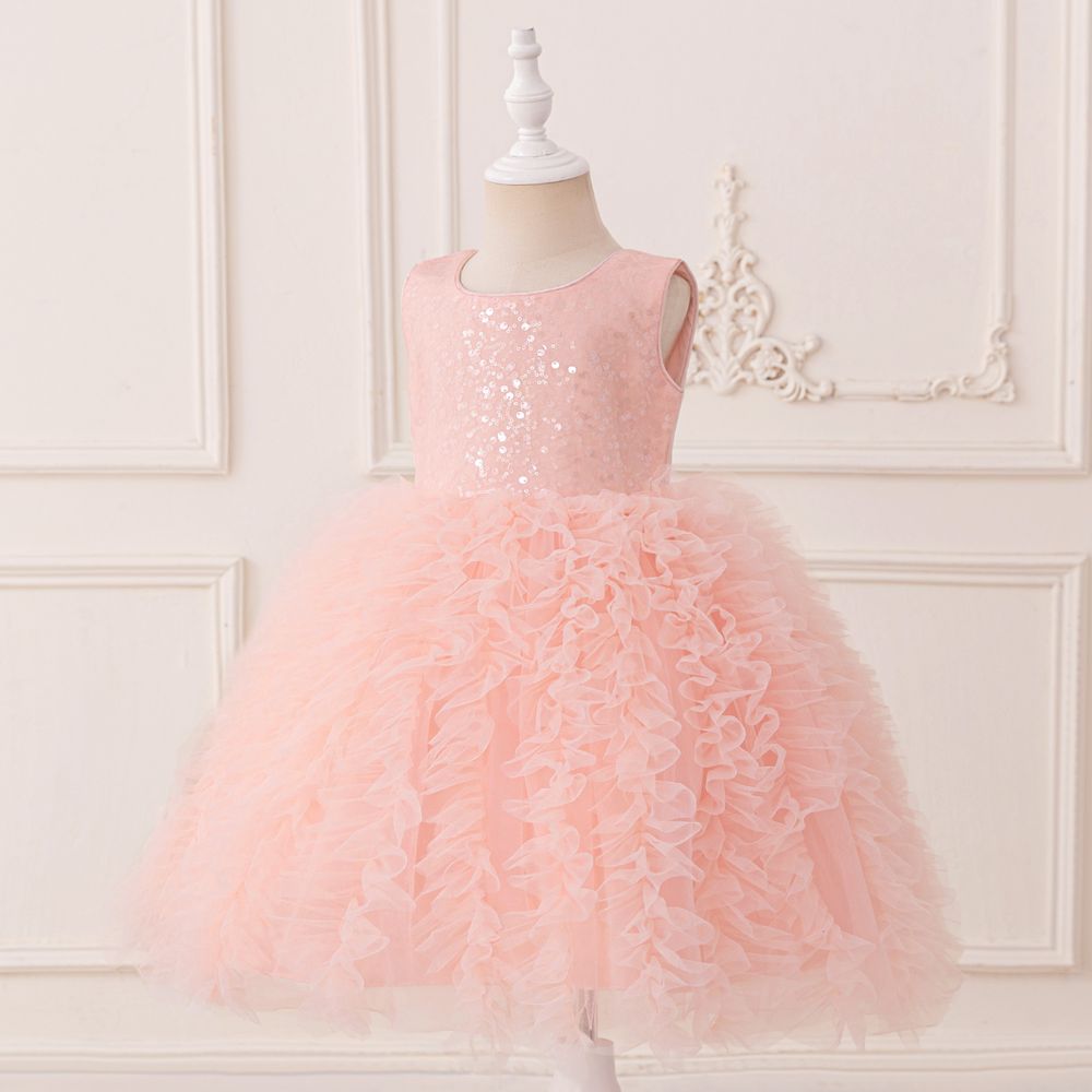 Sugar Rush Sequin Detail Sleeveless Party Dress - Pink