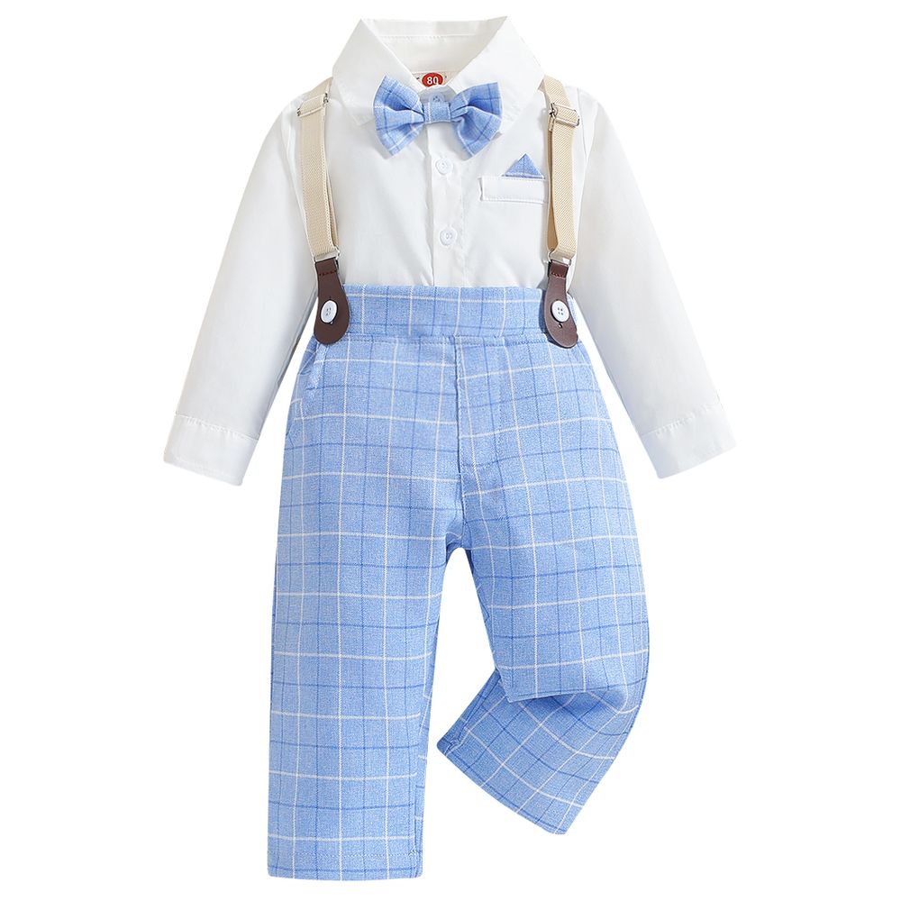 Sugar Rush Checked Full Sleeves Combo Set - Blue