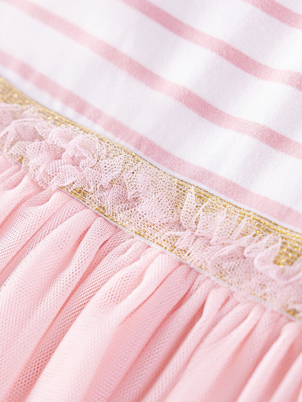 Sugar Rush Girl's Striped Fit and Flare Dress - Pink/White