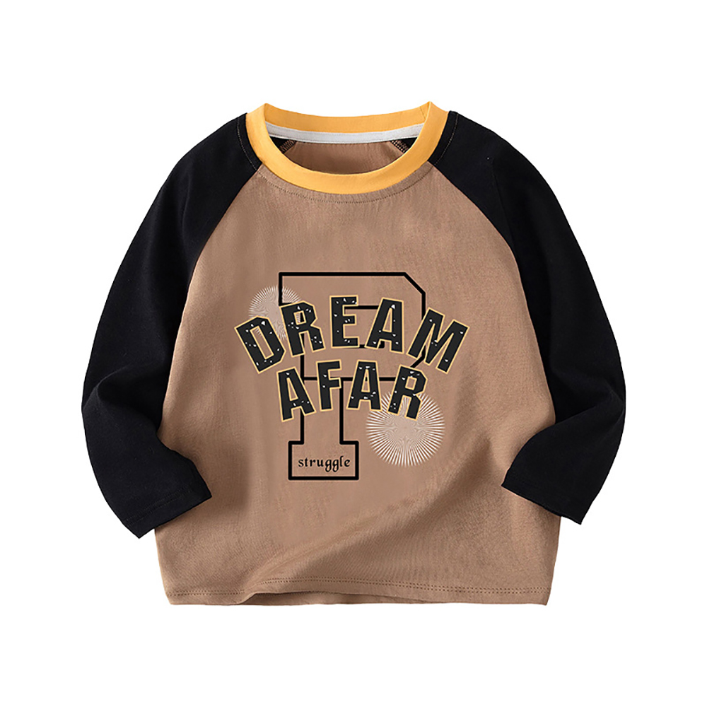 Sugar Rush Printed Round Neck T-Shirt - Khaki/Black