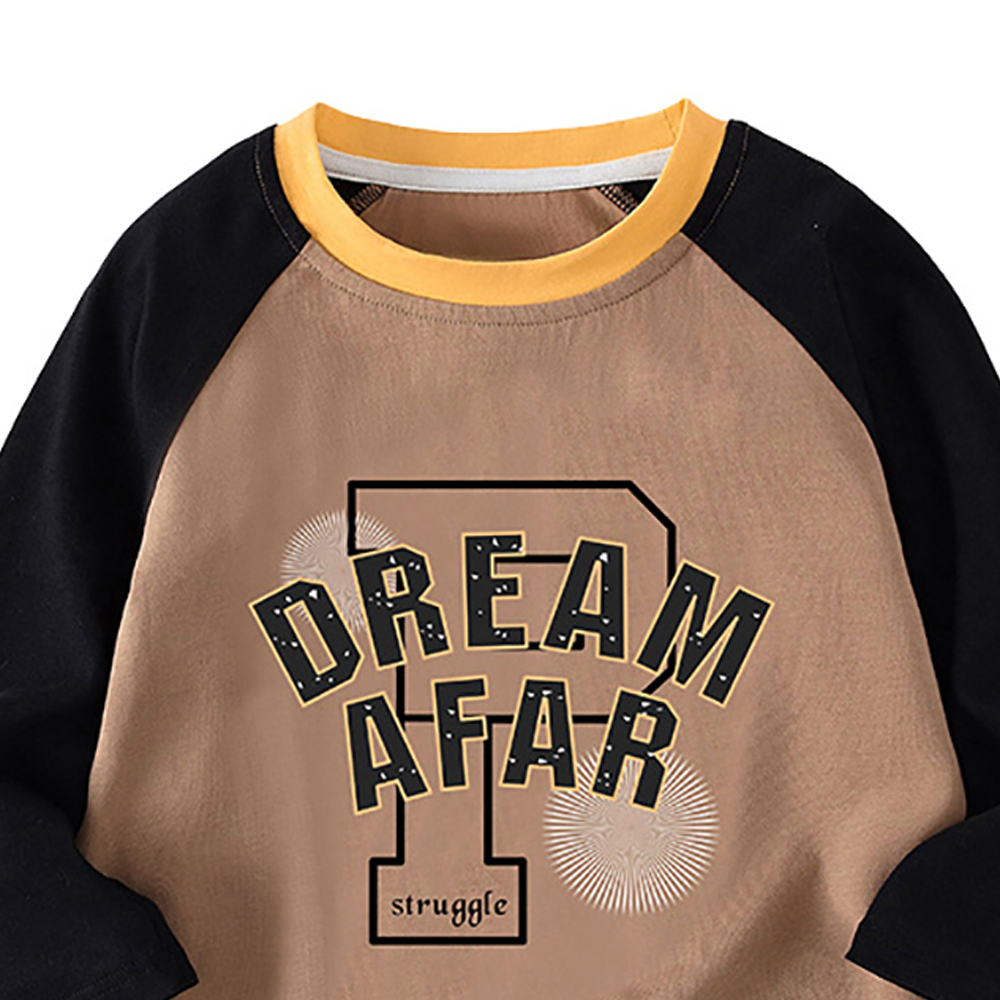 Sugar Rush Printed Round Neck T-Shirt - Khaki/Black