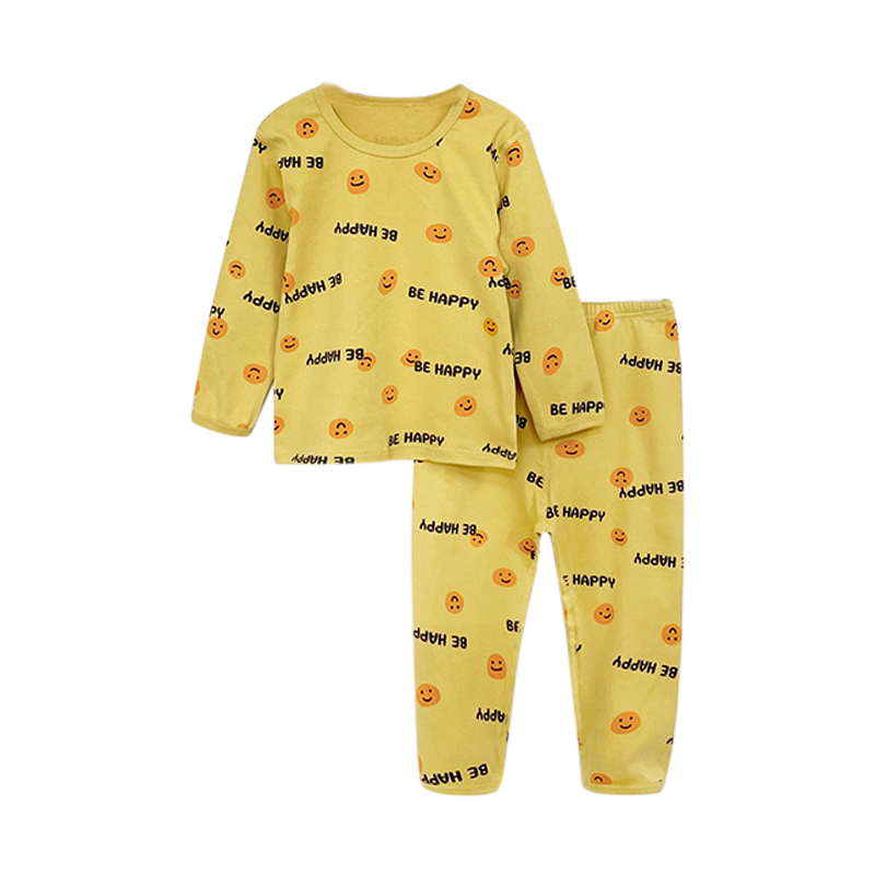 Sugar Rush Printed Regular Fit Round Neck Full Sleeves Sleepwear - Yellow