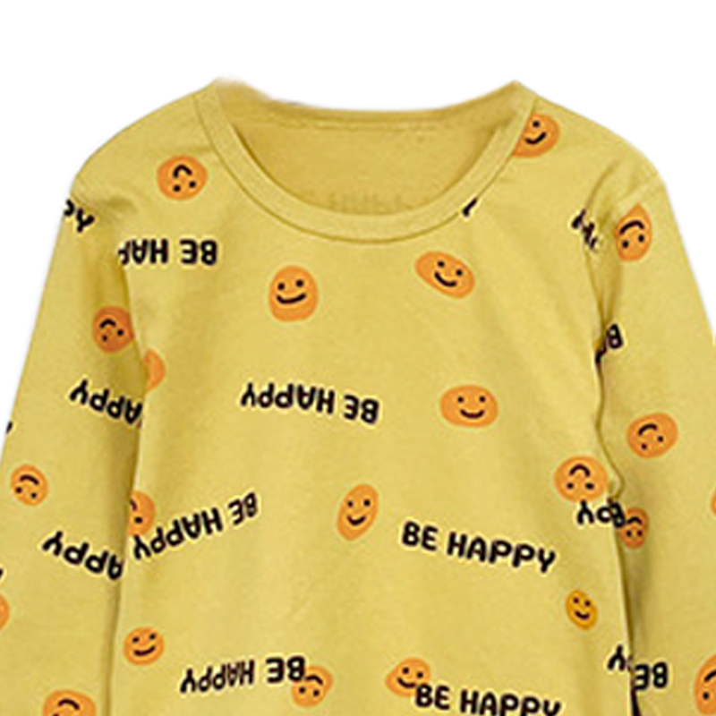 Sugar Rush Printed Regular Fit Round Neck Full Sleeves Sleepwear - Yellow