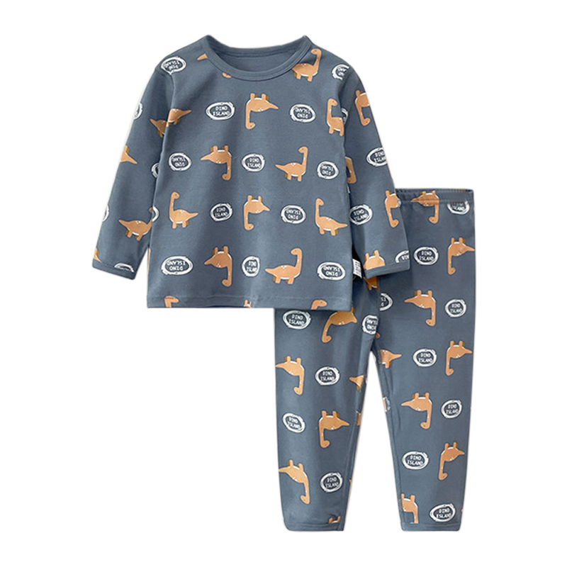 Sugar Rush Printed Regular Round Neck Full Sleeves Sleepwear - Grey