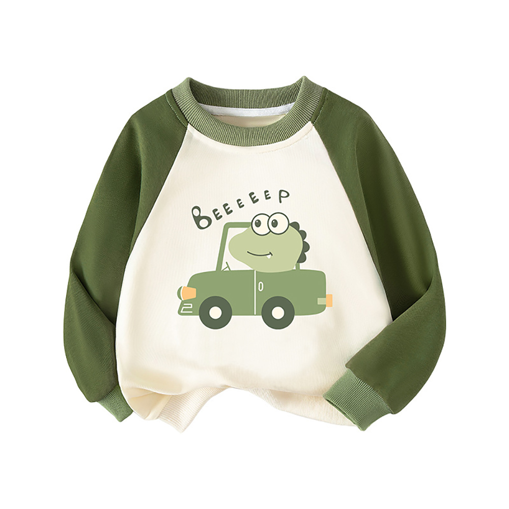 Sugar Rush Printed Round Neck Full Sleeves Top - Green