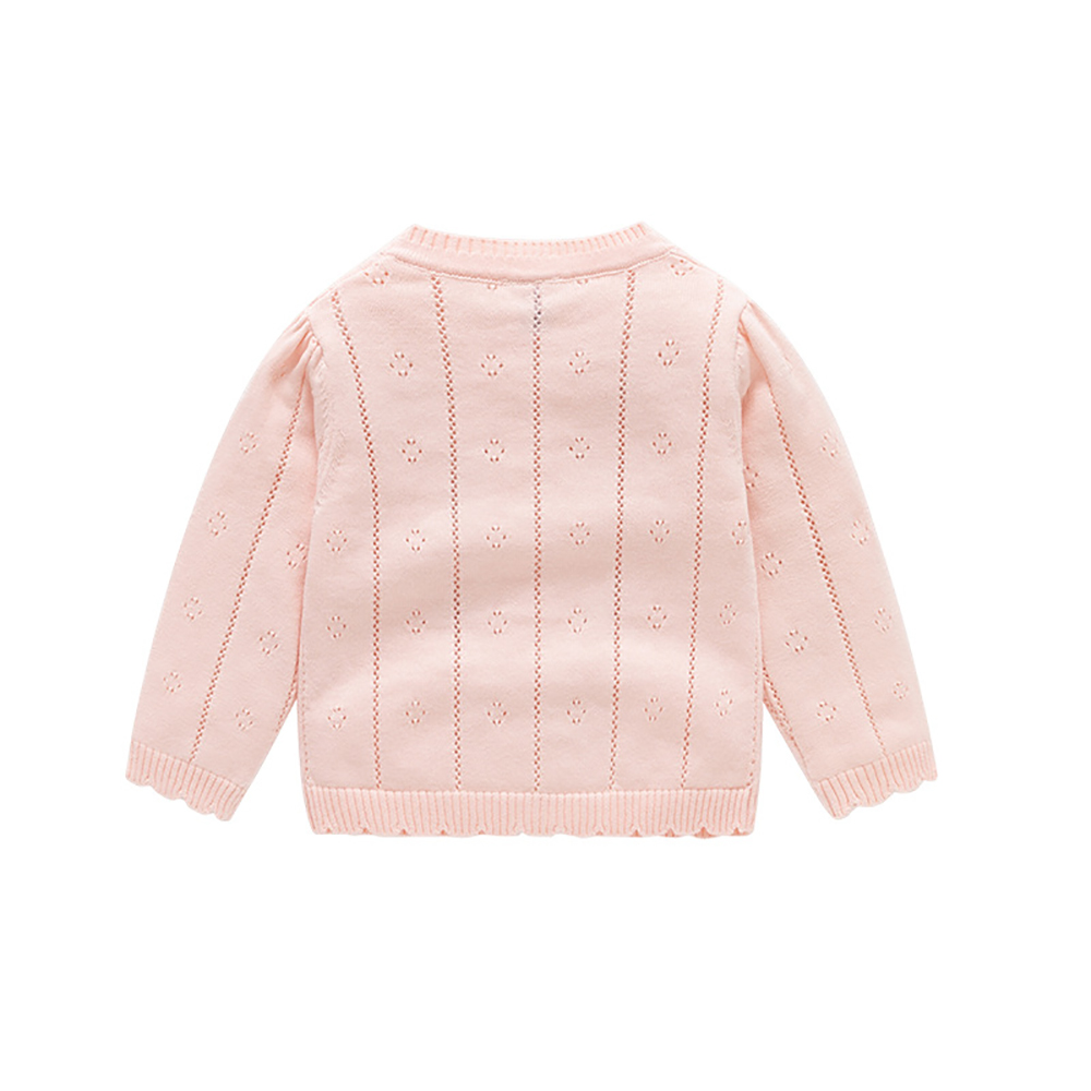 Sugar Rush Embroidered Regular Round Neck Sweater - Pink