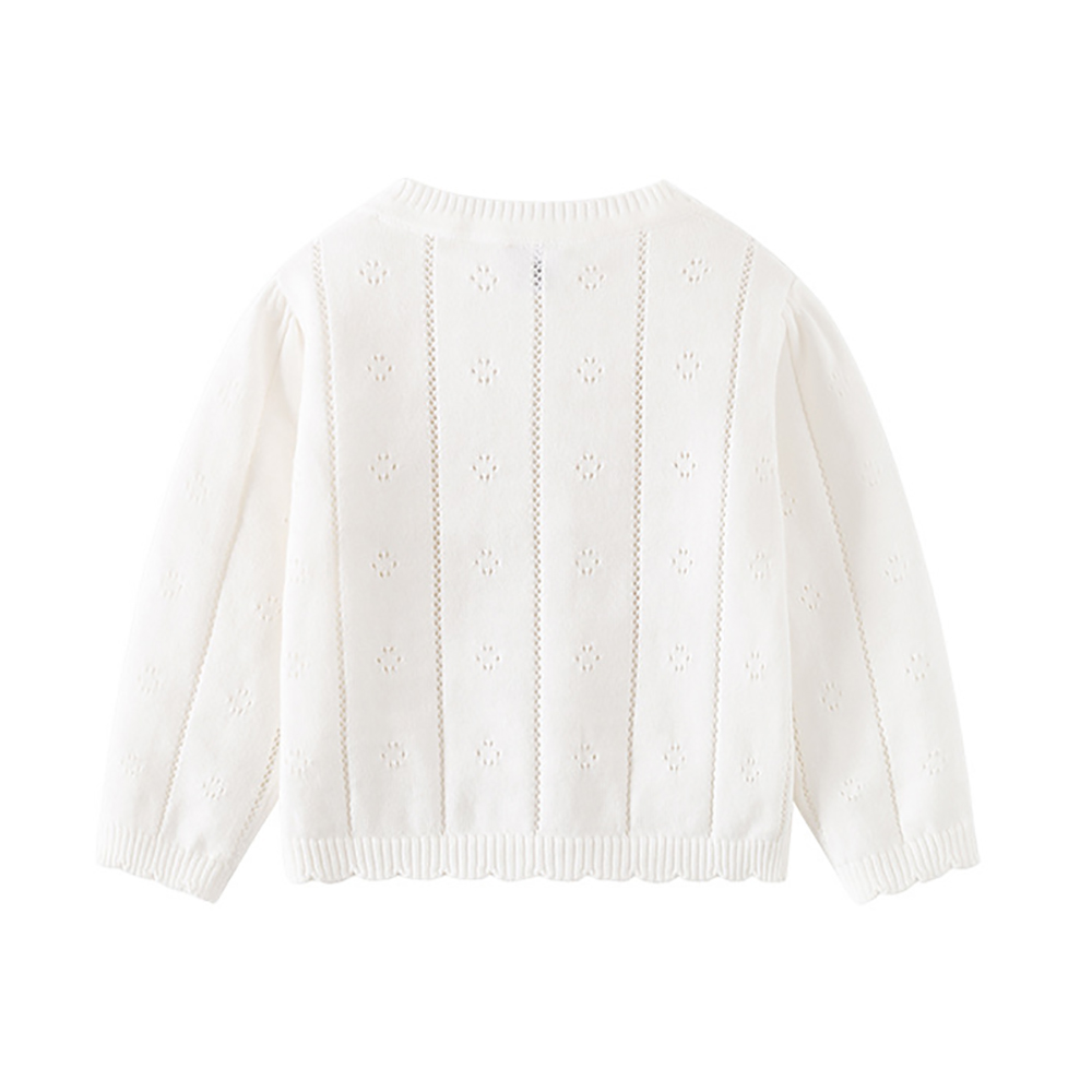 Sugar Rush Embroidered Regular Round Neck Sweater - White