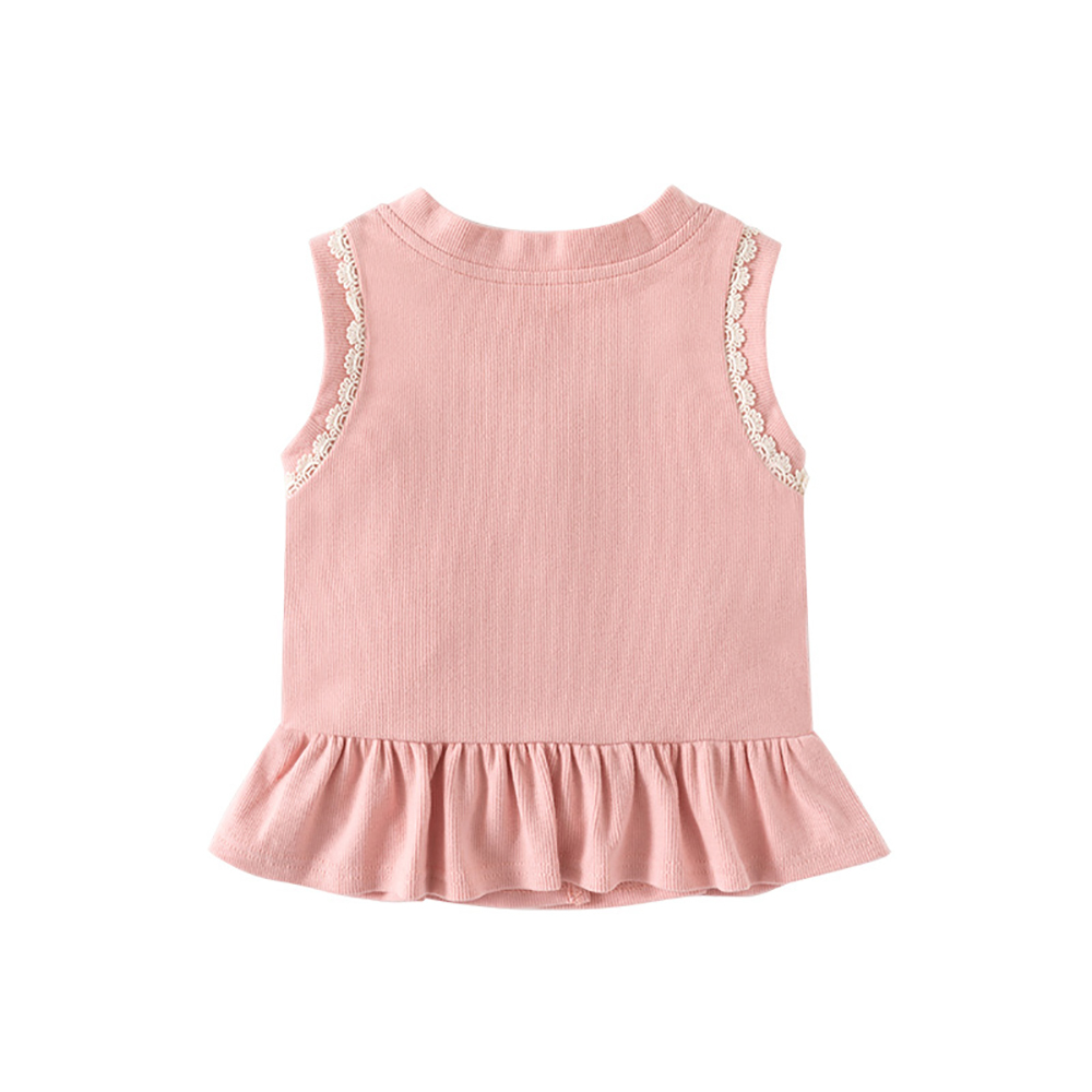 Sugar Rush Kids Appliqued Regular V-Neck Waistcoat - Pink