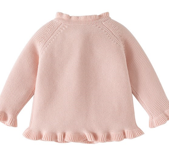 Sugar Rush Girl's Embroidered Full Sleeves Sweater - Pink