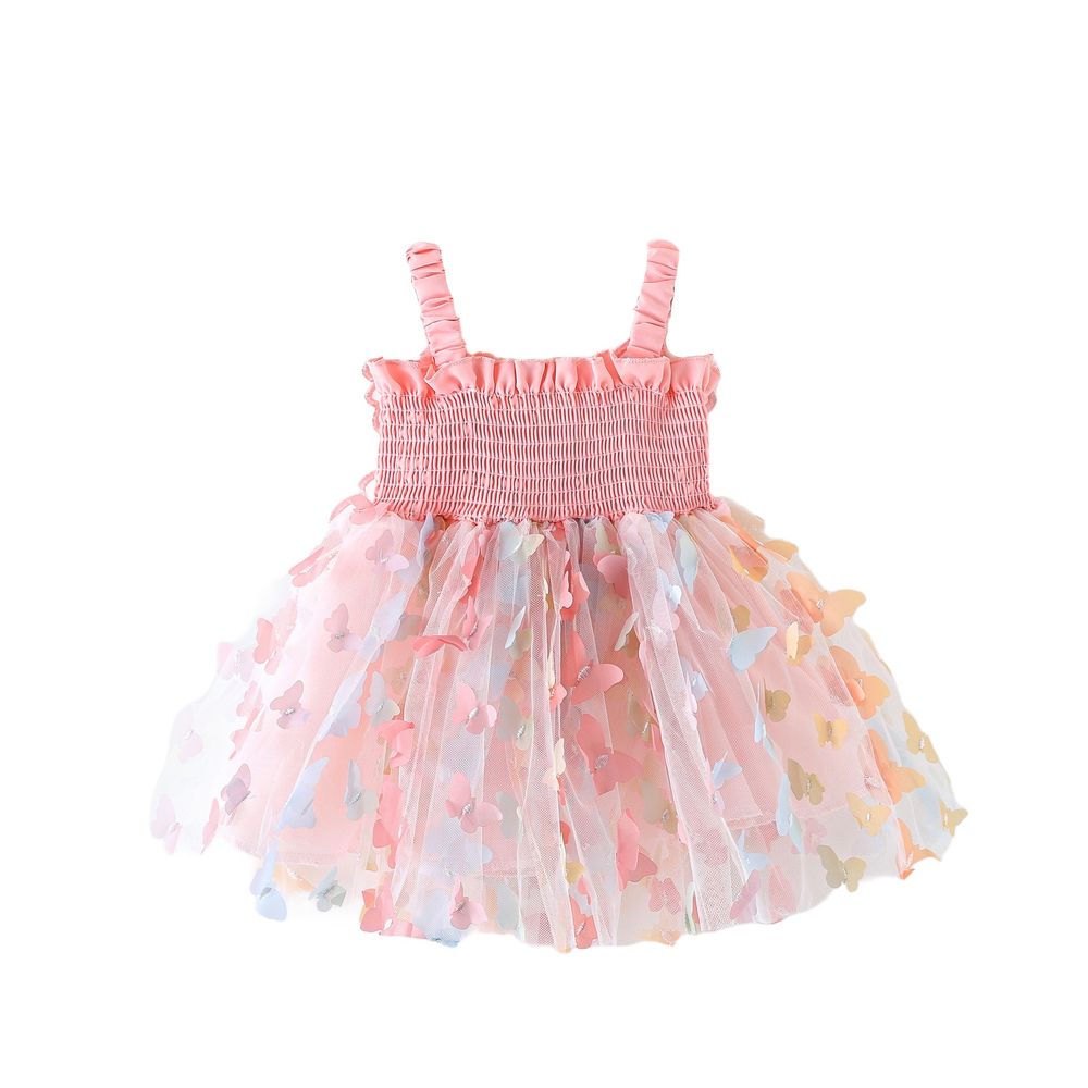 Sugar Rush Butterfly Detail Balloon Dress - Pink