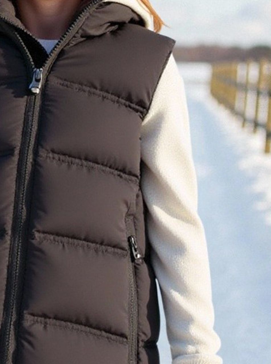 Sugar Rush Kid's Solid Sleeveless Parka Jacket