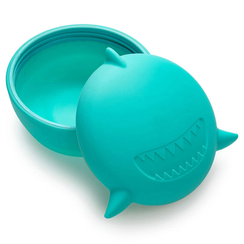 Melii Silicone Bowl With Lid & Utensils - Shark