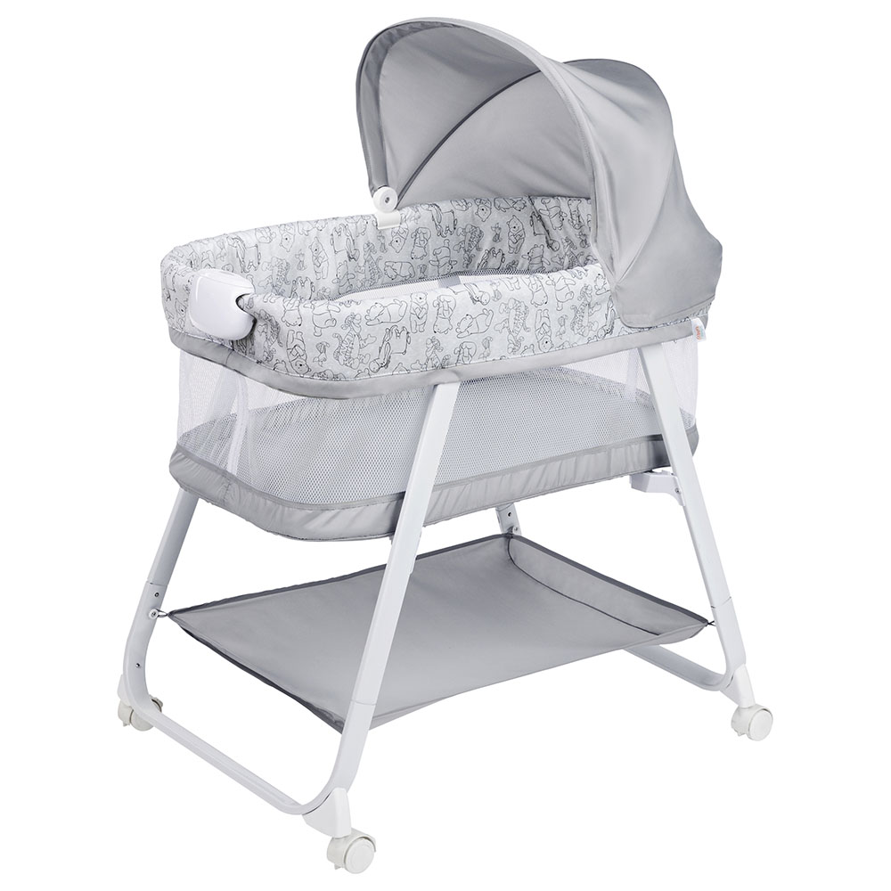 Bright Starts - Winnie The Pooh Slumber Party Soothing Bassinet - Grey