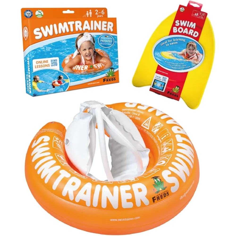 Freds Swim Academy - Swim Tube & Swimboard - Orange/Yellow