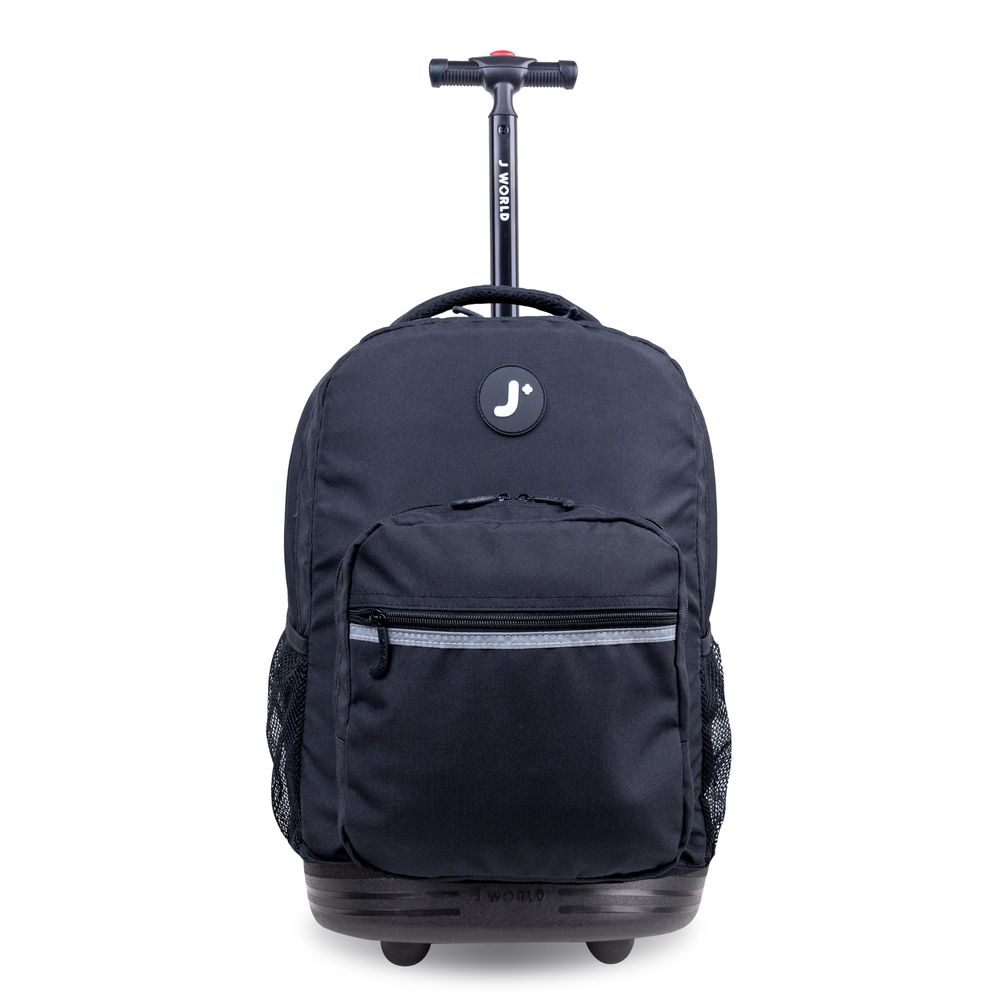 J World - New York Sunrise Kids Rolling Backpack - Black - 18 Inch