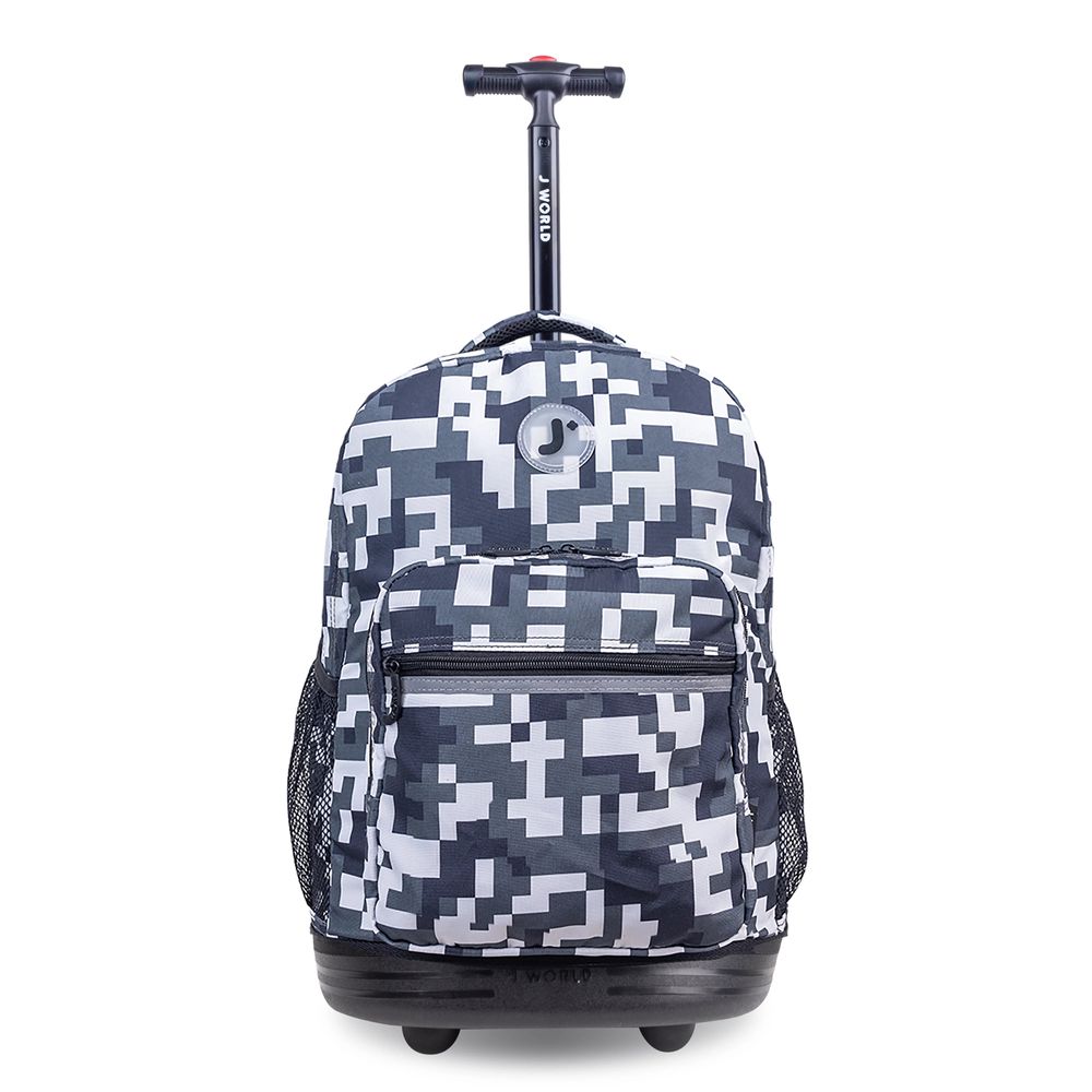 J World - New York Sunrise Kids Rolling Backpack - Camo - 18 Inch
