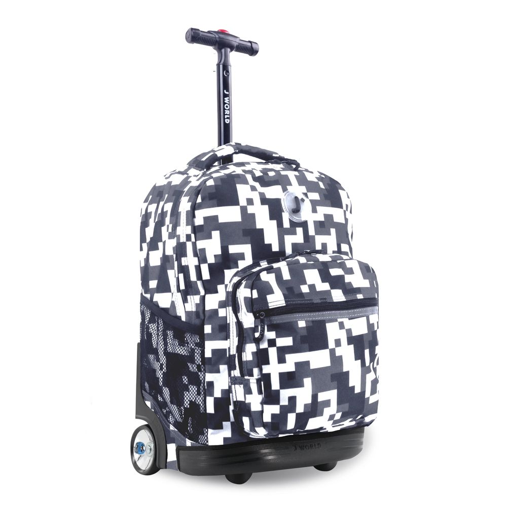 J World - New York Sunrise Kids Rolling Backpack - Camo - 18 Inch