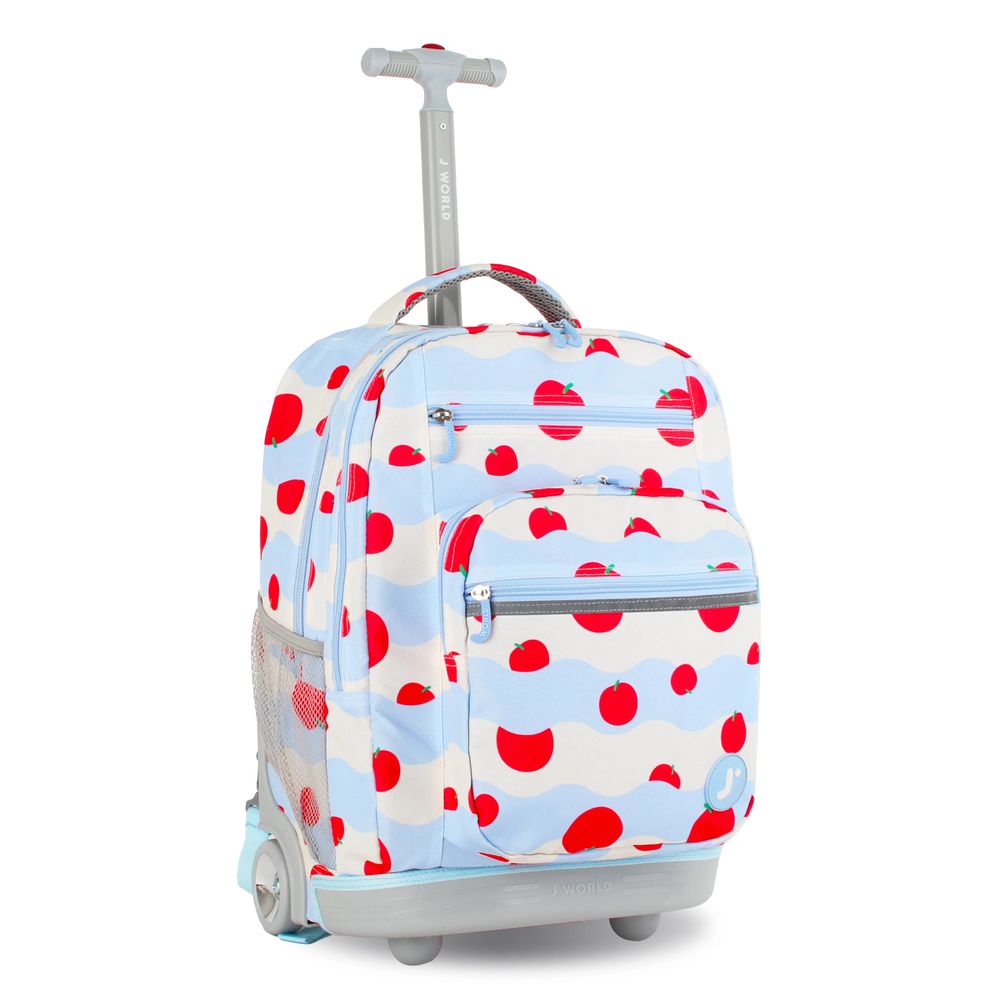 J World - New York Sunrise Kids Rolling Backpack - Floating Apple - 18 Inch
