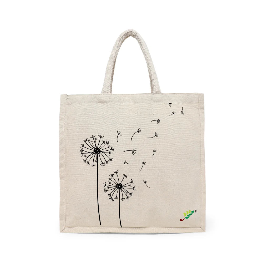 BYFT - Printed Carry-All Cotton Canvas Tote Bag - Dandelion