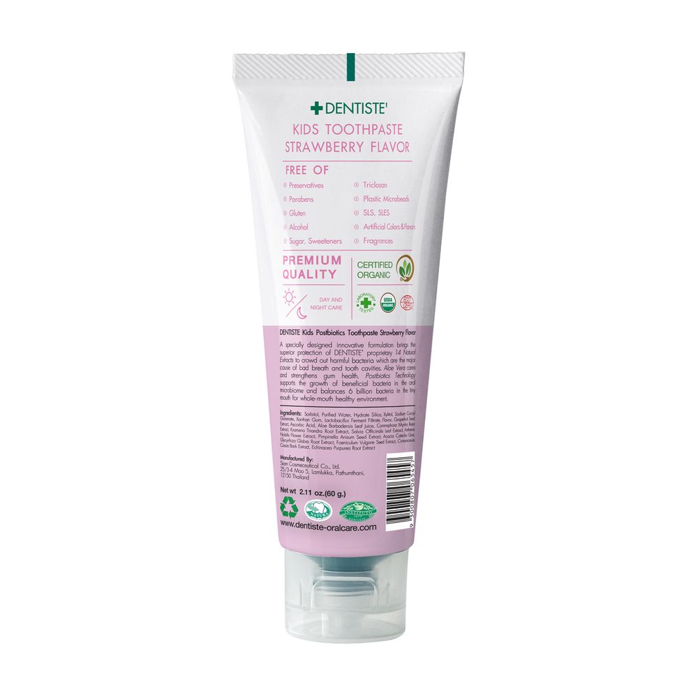 Dentiste - Kids Postbiotics Toothpaste - Strawberry Flavour - 60 gm