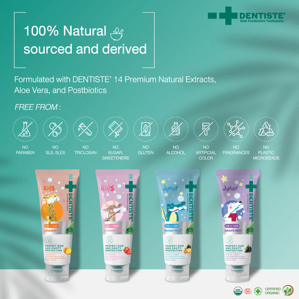 Dentiste - Kids Postbiotics Toothpaste - Strawberry Flavour - 60 gm