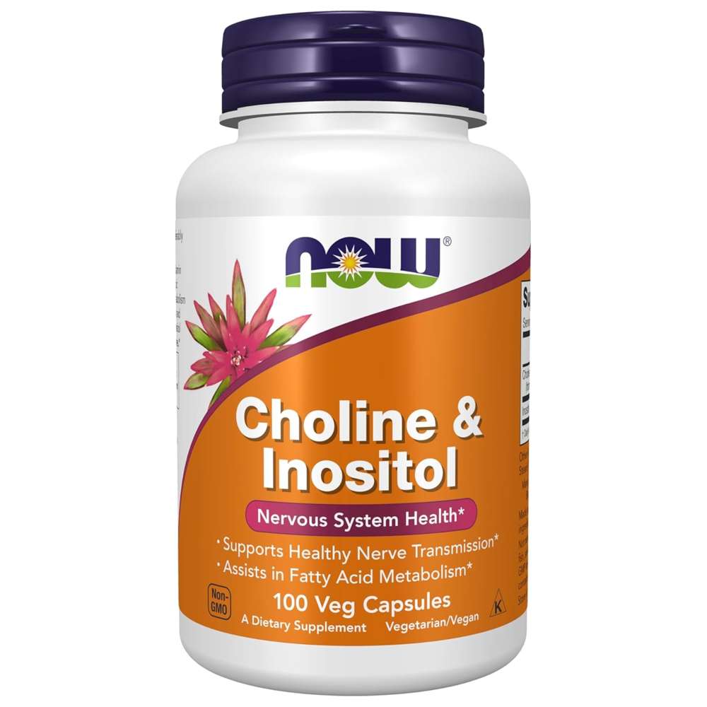 Now Foods - Choline & Inositol Veg Capsules - 100 Pcs