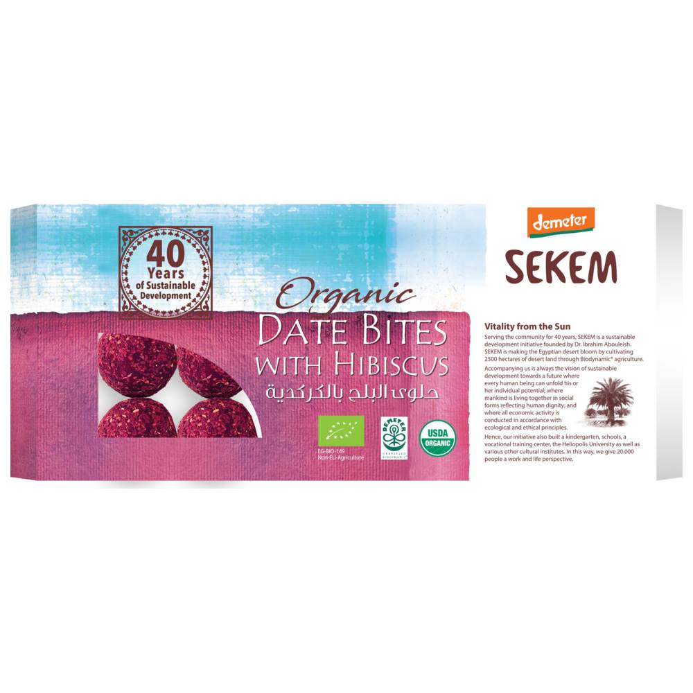 Sekem - Organic Date Bites With Hibiscus - 120 gm
