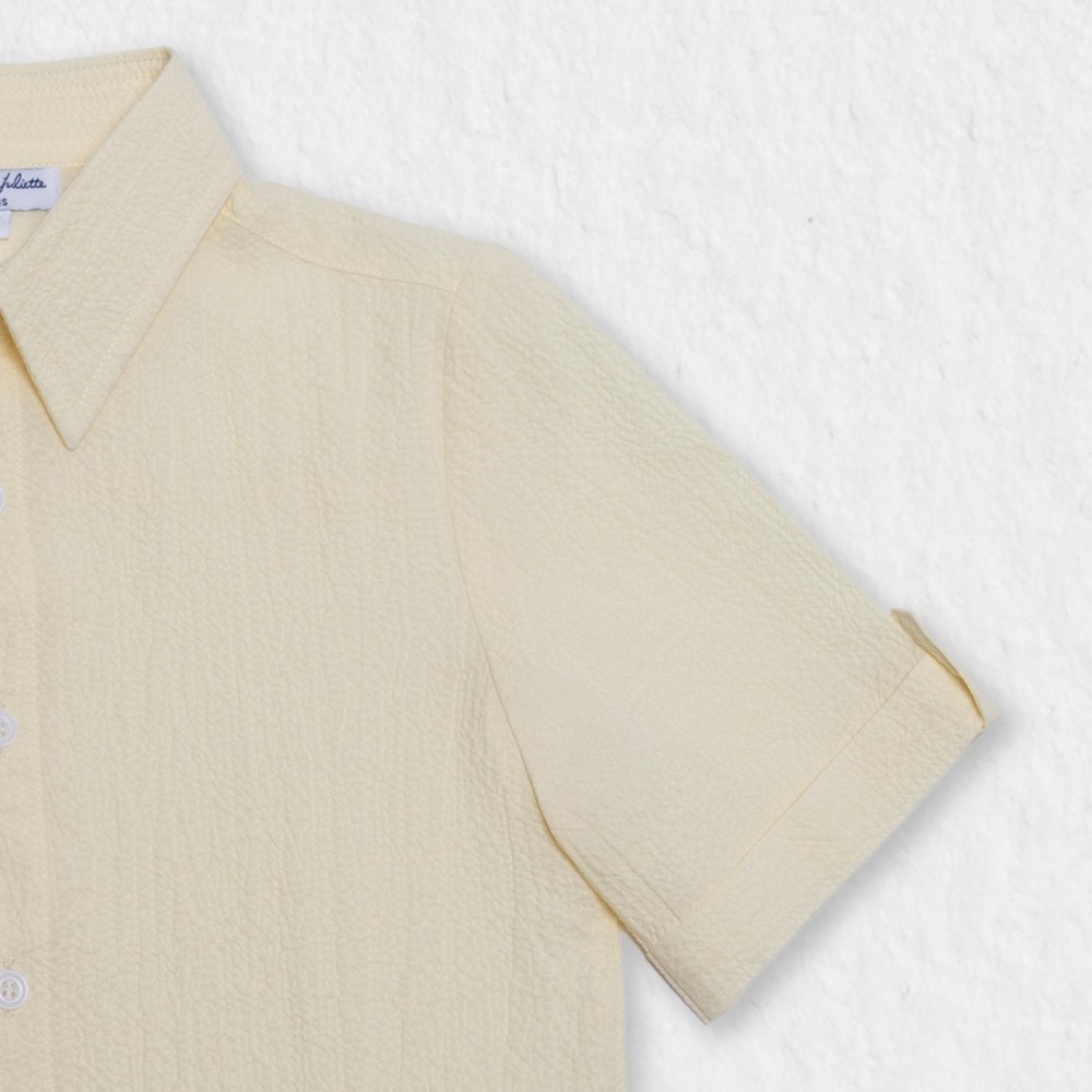 Jules & Juliette Baby Boy's Batiste Short Sleeves Shirt Shrink - Yellow