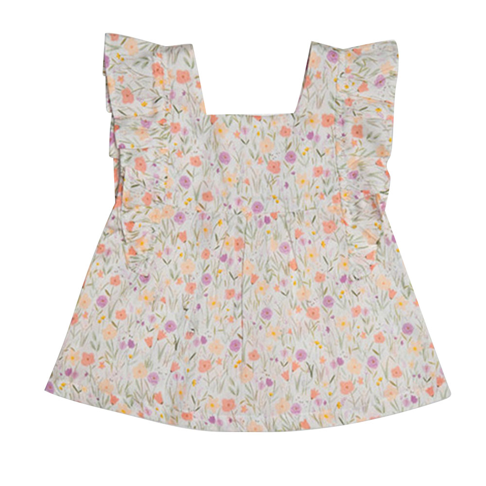Jules & Juliette Daffy Baby Girl Sleeveless Blouse Flowery - Lilac