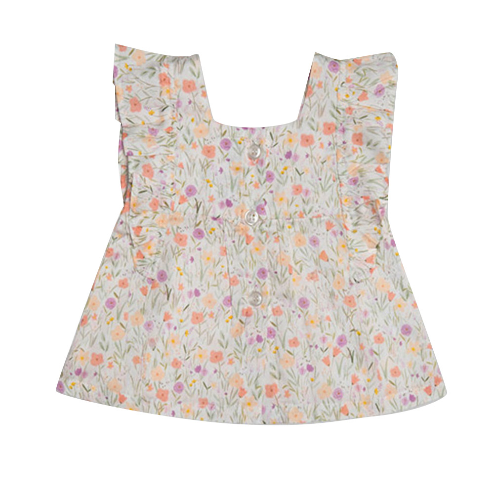 Jules & Juliette Daffy Baby Girl Sleeveless Blouse Flowery - Lilac