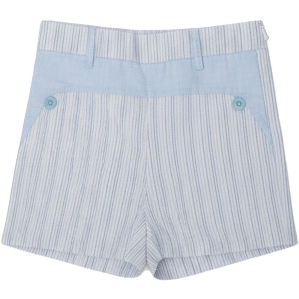 Jules & Juliette Baby Boy's Denis Shorts Blue Stripe - Linen