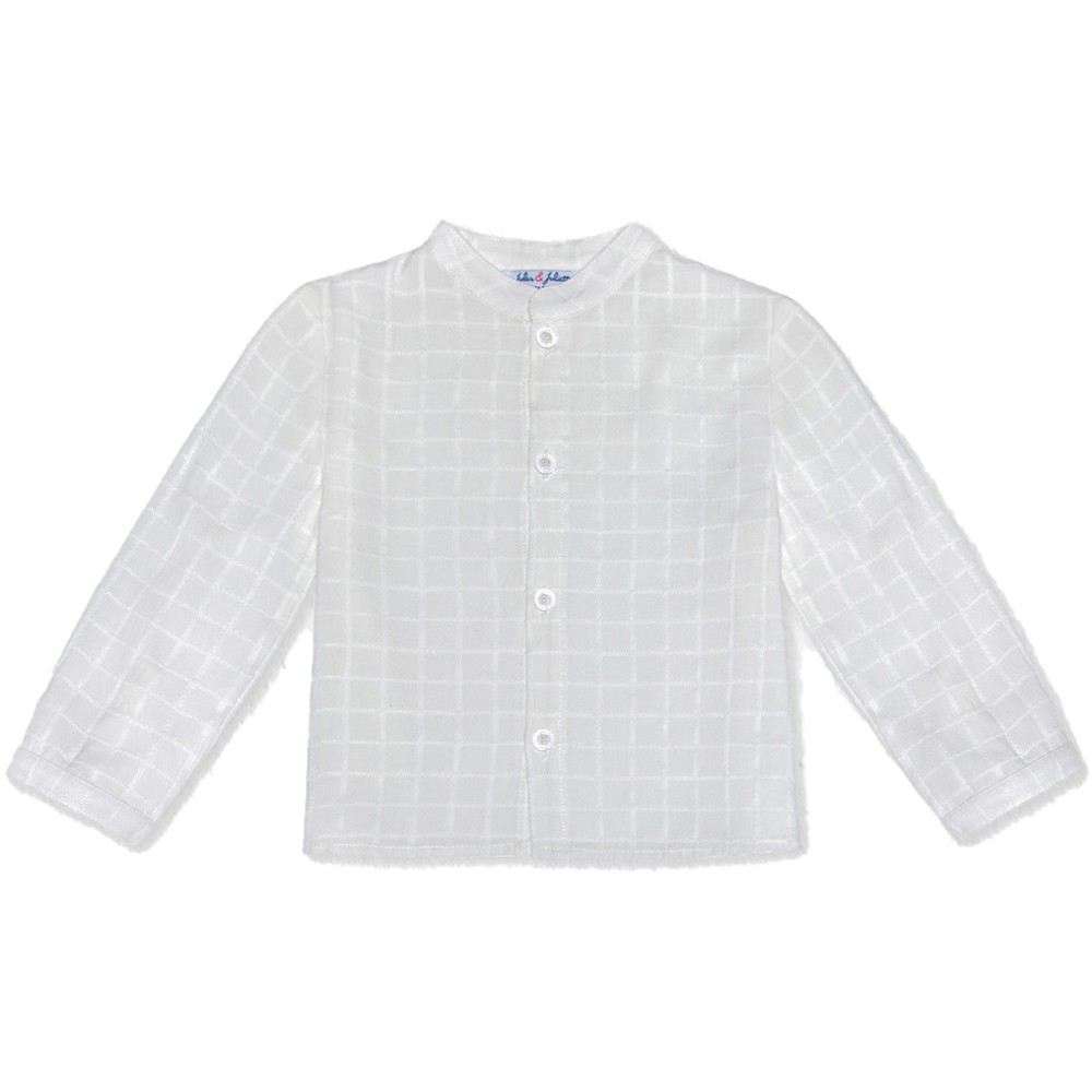 Jules & Juliette Baby Boy's Dilan Long Sleeves Cotton Shirt - White
