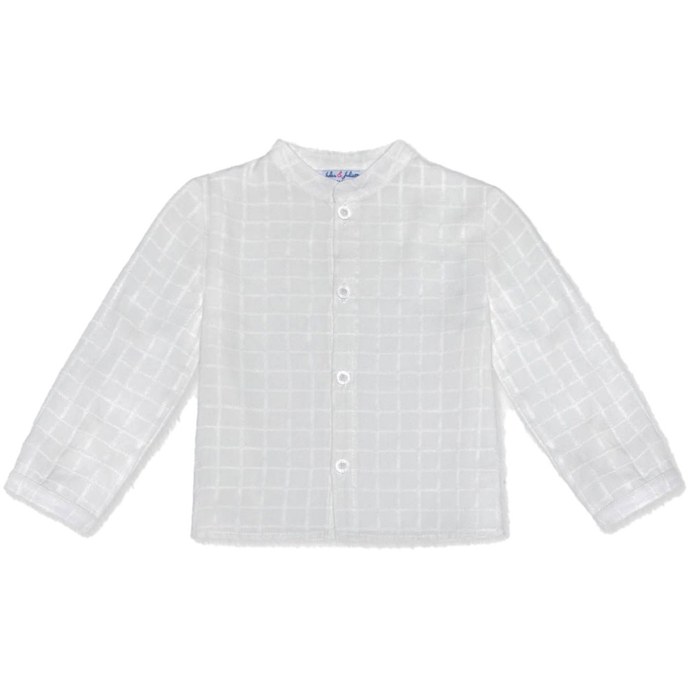 Jules & Juliette Boy's Dilan Long Sleeves Cotton Shirt - White