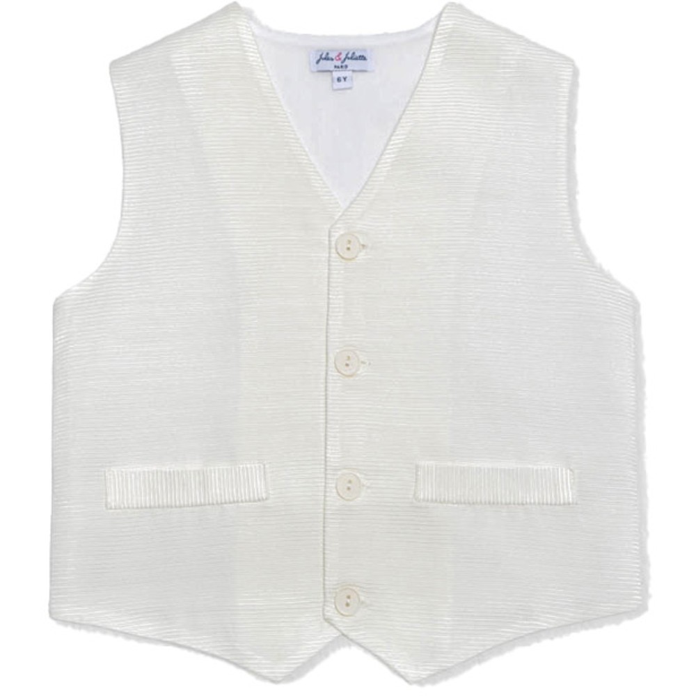 Jules & Juliette Boy 'S Dino Vest Pearl Off-White - Off White