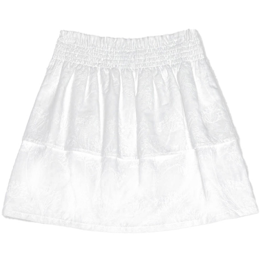 Jules & Juliette Girl's Fiona Skirt Flower Embroidery - White